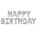 Фольговані кулі літери HAPPY BIRTHDAY, 35см, срібний