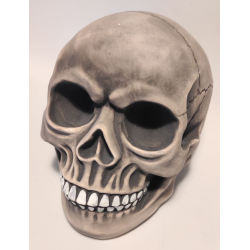 Череп копилка средний серый