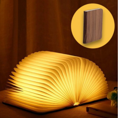 Світильник Книга 3Д (темне дерево)