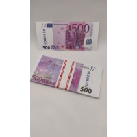 Пачка 500 ЕВРО подарочная ( прикольные деньги )