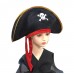Шляпа пирата велюр с повязкой взрослый