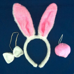 Набор Плейбойчик с розовым хвостиком (уши, галстук-бабочка, хвостик)