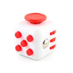 Кубик антистресс Fidget Cube (белый с красным)