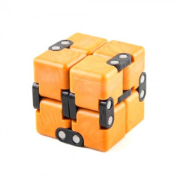 Кубик антистресс Infinity Cube (желтый с черным)