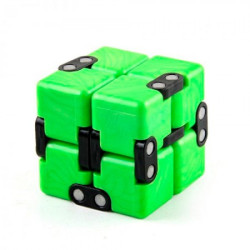 Кубик антистрес Infinity Cube (зелений з чорним)