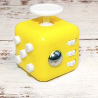 Кубик антистрес Fidget Cube (жовтий із білим)