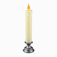 Свічка LED в свічнику L24см (срібний)