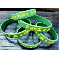 Силіконові браслети на руку з написом UKRAINE (11332-12) . Ціна за 1шт.