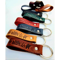Сувенирные кожаные брелки на ключе с надписью Верим в ВСУ, Унисекс (2323) - Автомобильный