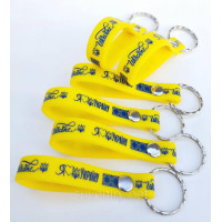 Сувенирные силиконовые брелки на ключи с надписью Я люблю Украину, Унисекс (2329) - Автомобильный