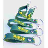 Сувенирные силиконовые брелки на ключе с надписью Верим в ВСУ, Унисекс (2332) - Автомобильный