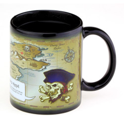 Чашка с терморисунком Карта пиратских кладов Treasure map Chameleon (TK48)