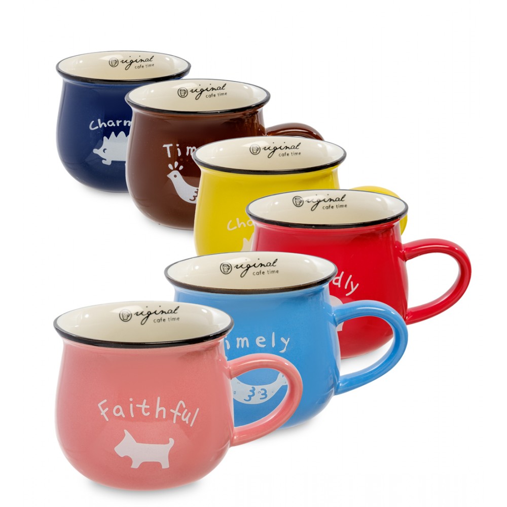MUG-130 Керамическая чашка "Зверушки" в асс.