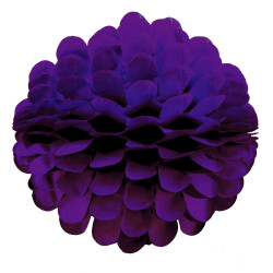 Паперова куля квітка 20см (фіолетова 0021)