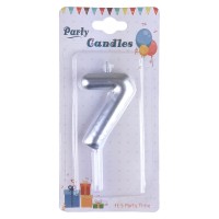 Свеча Цифра 7 (серебряная)