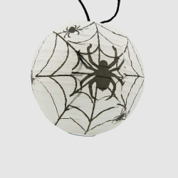 Декор подвесной (20см) белый с пауком