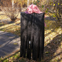 Декор на хэллоуин Смерть (130см) черный с бордо 11678