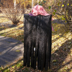 Декор для хеллоуїну Смерть (130см) чорний з бордо 11678