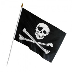 Піратський Прапор 45х30см із пластиковою ручкою №1
