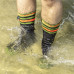 Носки водонепроницаемые Dexshell Ultra Dri Sports, р-р L, с оранжевой полосой.