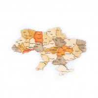 Дерев’яна 3Д карта України 90*60см