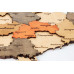 Деревянная 3Д карта Украины 132*88см