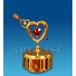 AR-4204/3 Фігурка музична "Серце зі стрілою" з цв.кр. (Юніон)