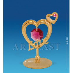AR-1247 Фігурка "Серця з любов'ю" з цв.кр. (Юніон)
