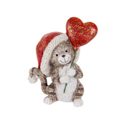 Фігурка декоративна "Котик із серцем" 8,5см 192-166