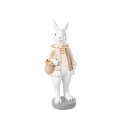 Фігурка декоративна "Кролик з кошиком" 10x8x25, 5см 192-240