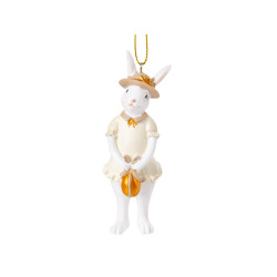 Фигурка декоративная "Кролик в шляпке" 10см 192-259