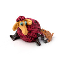 Фігурка декоративна "Фіолетова овечка" 8х6х5см 450-422