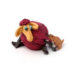 Фигурка декоративная "Фиолетовая овечка" 8х6х5см 450-422