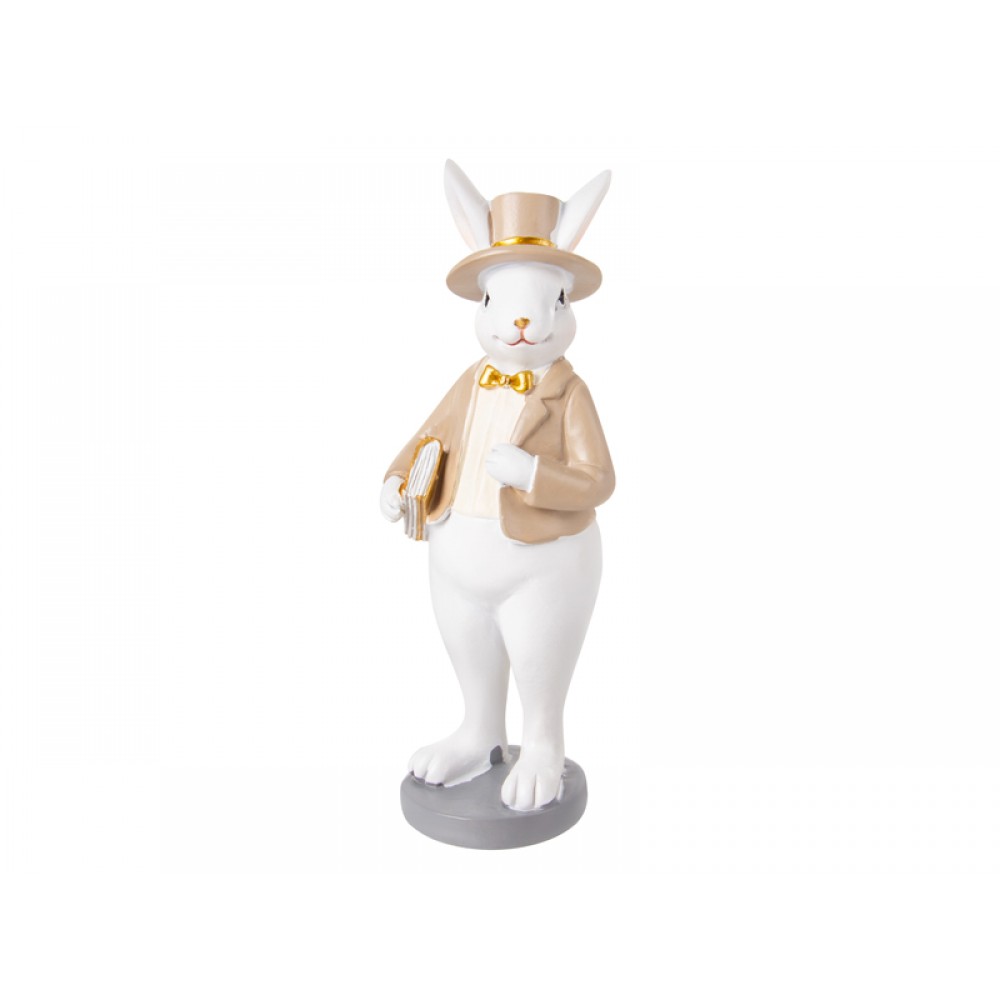 Фигурка декоративная "Кролик в шляпе" 5,5x5,5x15см 192-230