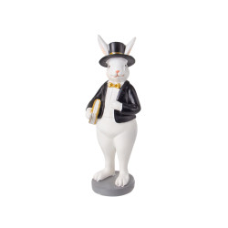 Фігурка декоративна "Кролик у капелюсі" 7x7x20, 5см 192-232