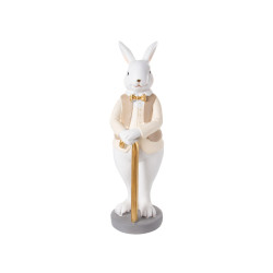 Фигурка декоративная "Кролик с тростью" 10x8x25,5см 192-243