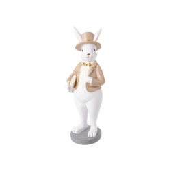 Фигурка декоративная "Кролик в шляпе" 10x8x25,5см 192-234
