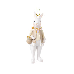 Фігурка декоративна "Кролик з кошиком" 10см 192-255