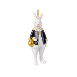 Фігурка декоративна "Кролик з кошиком" 10см 192-253