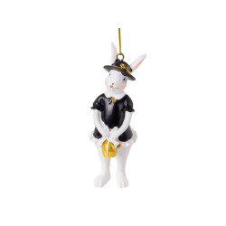 Фигурка декоративная "Кролик в шляпке" 10см 192-257