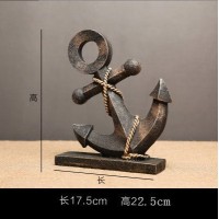 Декоративна статуетка якір бронзова, бронзовий, 17,5 см × 22,5 см, смола Декоративна статуетка якір бронзова, бронзовий, 17,5 см × 22,5 см, смола