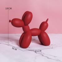 Статуетка собачки з кульок червона для дому Статуетка собачки з кульок червона для дому