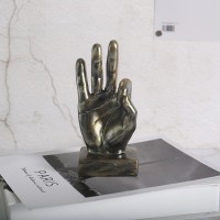 Статуетка жесту «ок» мідна для дому, мідний, 8 × 6 × 17 см, синтетична смола Статуетка жесту «ок» мідна для дому, мідний, 8 × 6 × 17 см, синтетична смола