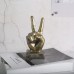 Статуетка жесту «перемога» мідна для дому, мідний, 7,5 × 6 × 17 см