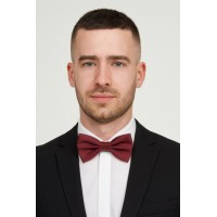 Бабочка бордовая мужская для гангстерской вечеринки