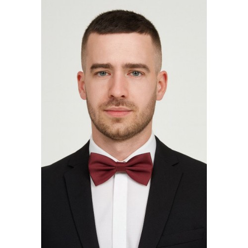 Бабочка бордовая мужская для гангстерской вечеринки