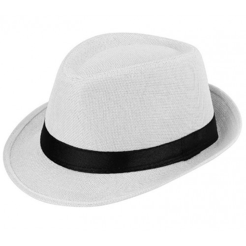 Білий капелюх-федора 1920-х з стрічкою, 60 см