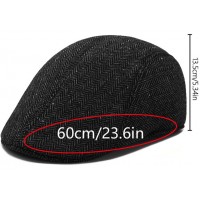 Черная мужская кепка Gatsby 1920-х с окружностью 60 см