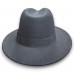 Чорний капелюх-федора з широкими полями та бантом, унісекс, 56–58 см