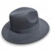 Чорний капелюх-федора з широкими полями та бантом, унісекс, 56–58 см